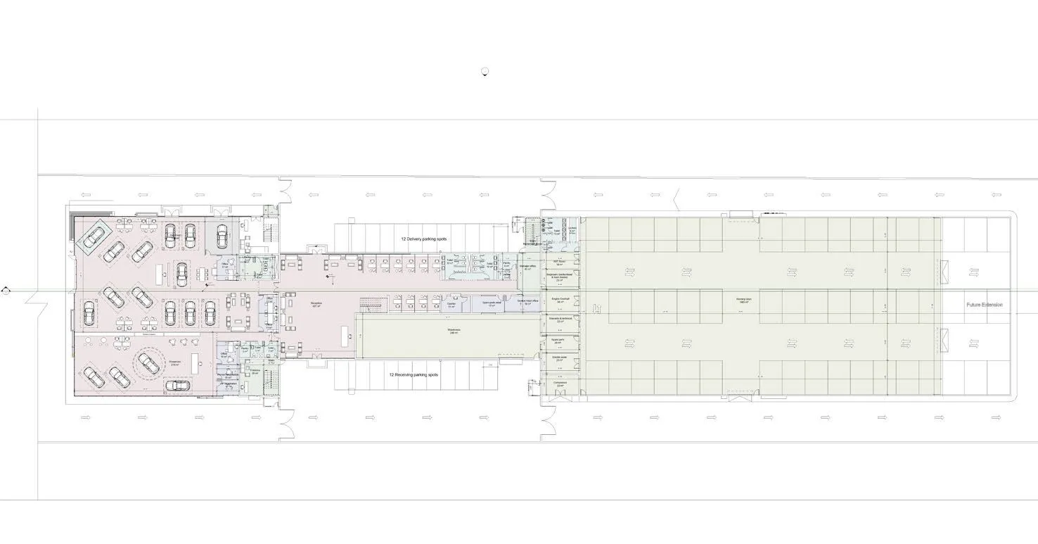Chery Showroom & Admin, drawing 3
